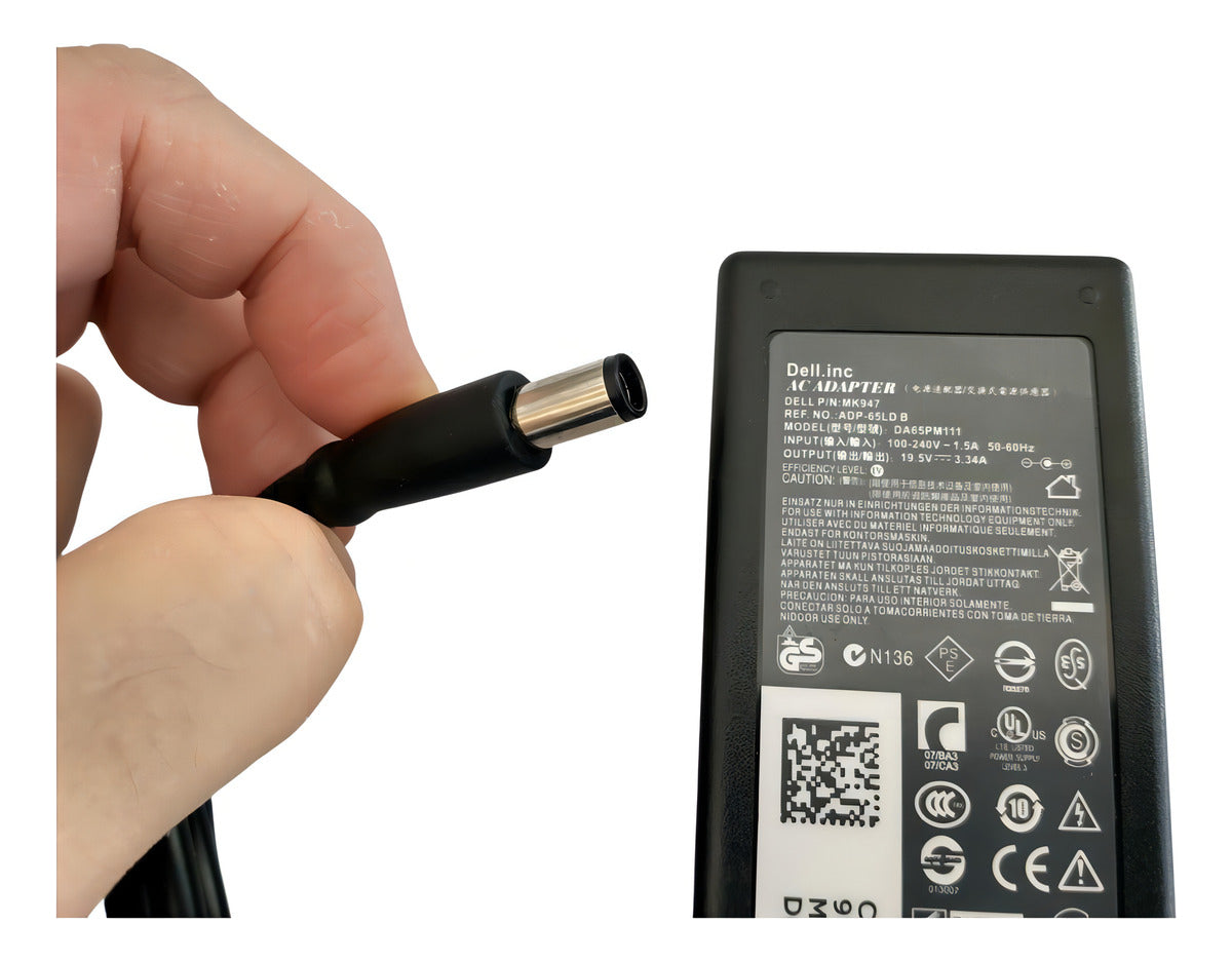 Fonte Carregador Compatível com Dell Inspiron Plug 4.5 X 3.0mm 65w LA65NS2-01 Inspiron 14 5000 (5458) etc.