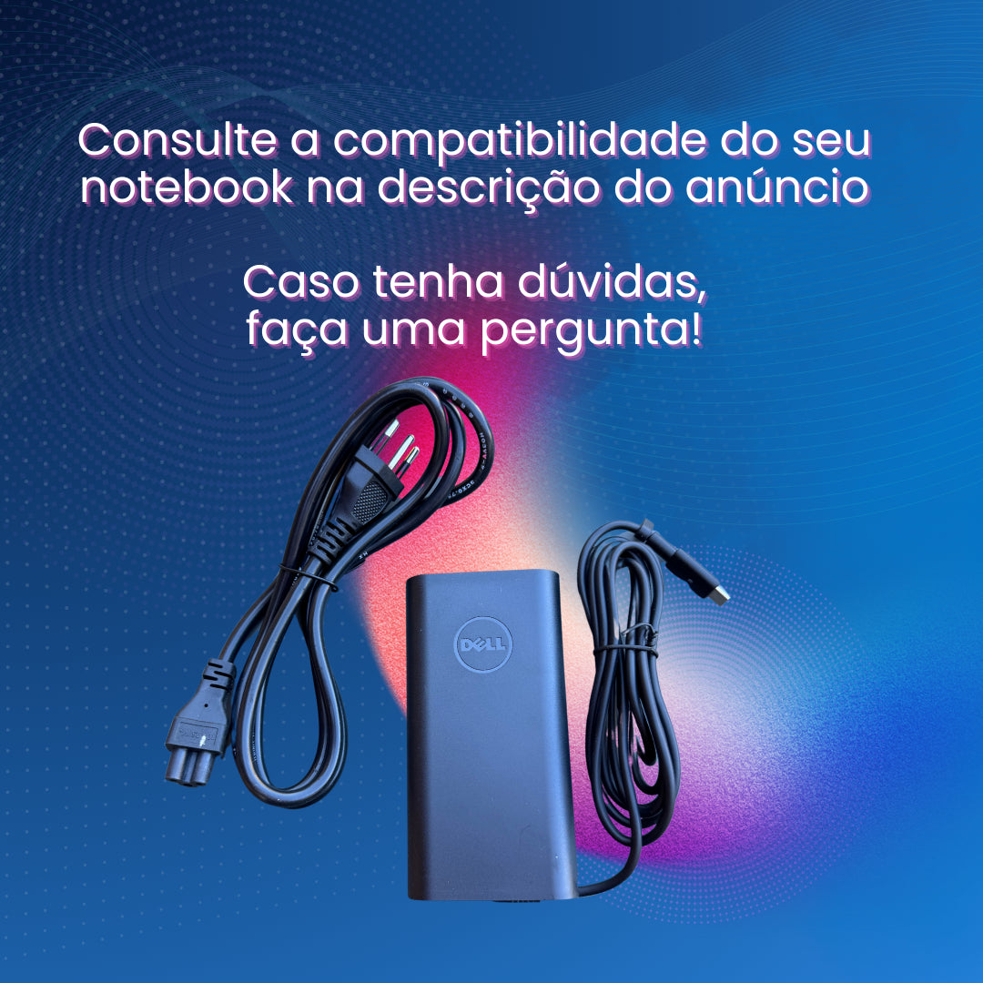 Fonte Carregador P Dell Usb-c 90w 20v 4,5a Latitude Tipo C