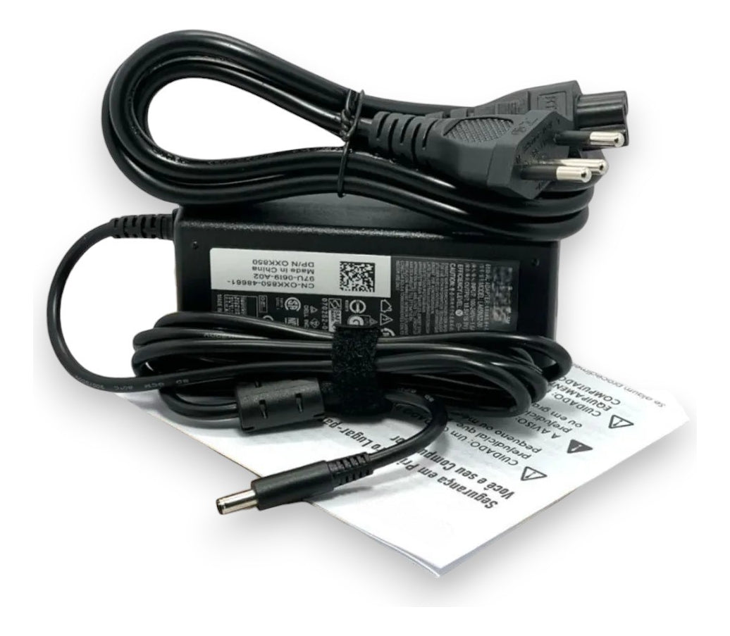 Fonte Carregador Compatível com Dell Inspiron Plug 4.5 X 3.0mm 65w LA65NS2-01 Inspiron 14 5000 (5458) etc.